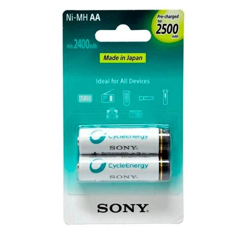 Pilha Recarregavel Sony Aa 2500 Mah 4 Unidades Original R 62 59