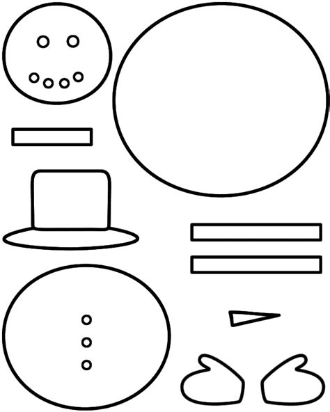 Cut Out Snowman Template Printable