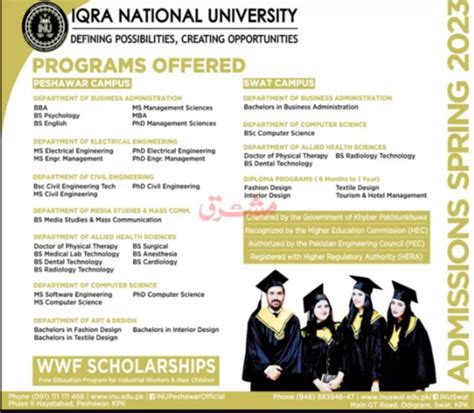 Admission Open In Iqra National University Inu Peshawar Th March