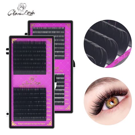 GLAMLASH 16 Reihen Premium Sable Falsche Natürliche Matte Schwarz