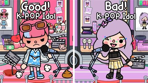 Good Vs Bad K Pop Idol 🎤💓 Candycute Sad Story Toca Life World