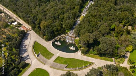 Aerial View Of The Fountain Of Diana And Actaeon In The Royal Palace Of