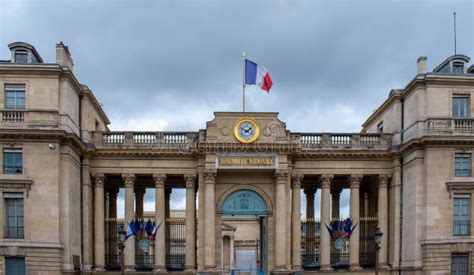 Facade of the National Assembly in Paris France Stock Image - Image of ...