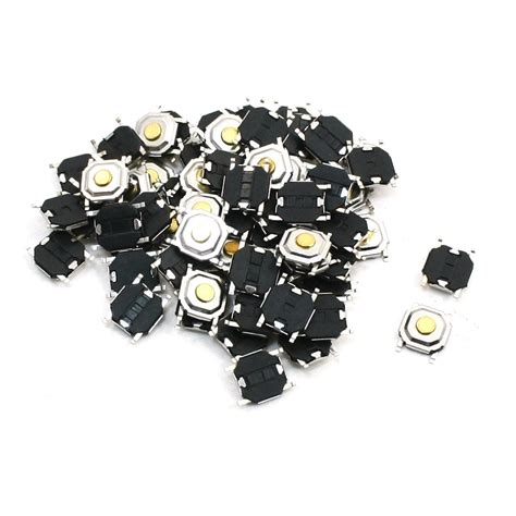 68pcs 5x5x1 5mm 4 Pin Momentary Pushbutton Panel PCB SMD SMT Tactile