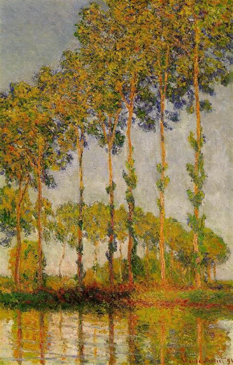 Poplars Row In Autumn Claude Monet Encyclopedia Of