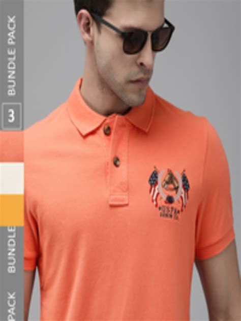 Buy U S Polo Assn Denim Co Pack Of Brand Logo Printed Polo Collar