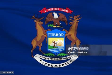 State Of Michigan Flag Photos And Premium High Res Pictures Getty Images