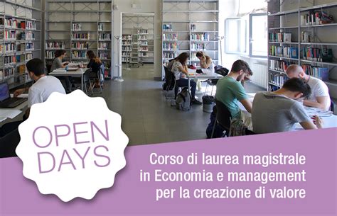 Open Day Corso Di Laurea Magistrale In Economia E Management Per La