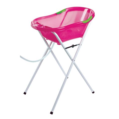 Baignoire bébé rose avec vidange grand support de baignoire de Dbb