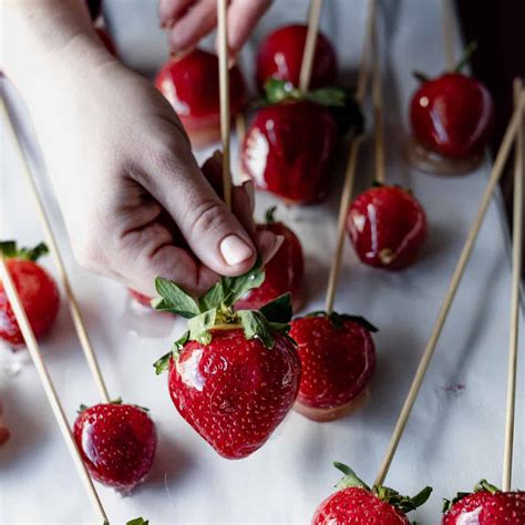 Hard candied strawberries - One Sweet Mama