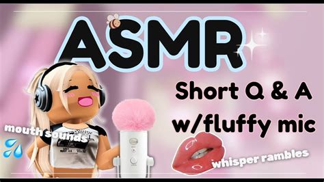 ˏˋ Roblox ASMR 𝜗𝜚 ˎˊ Short Whispered Q A clicky mouth sounds