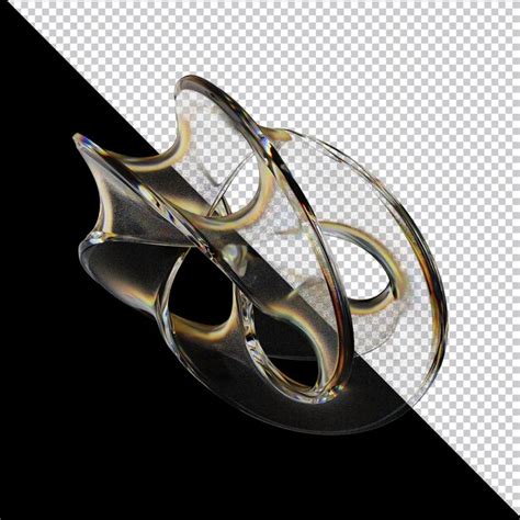 Premium PSD Dispersion Glass Abstract Shape 3d Illustration With