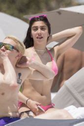 Lourdes Leon In A Pink Bikini Beach In Miami Celebmafia