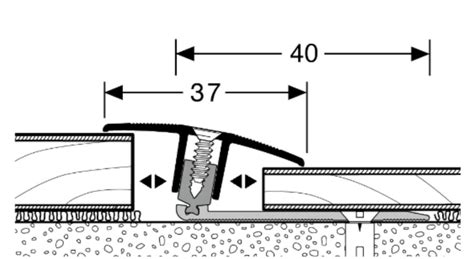 Küberit Übergangsprofil PPS Champion flex Typ 888 100 cm sand F9