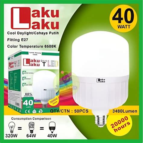 Jual LAMPU LED JUMBO 40 WATT MURAH PUTIH TERANG LAMPU TABUNG JUMBO