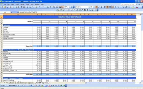 business income and expense spreadsheet template — excelxo.com