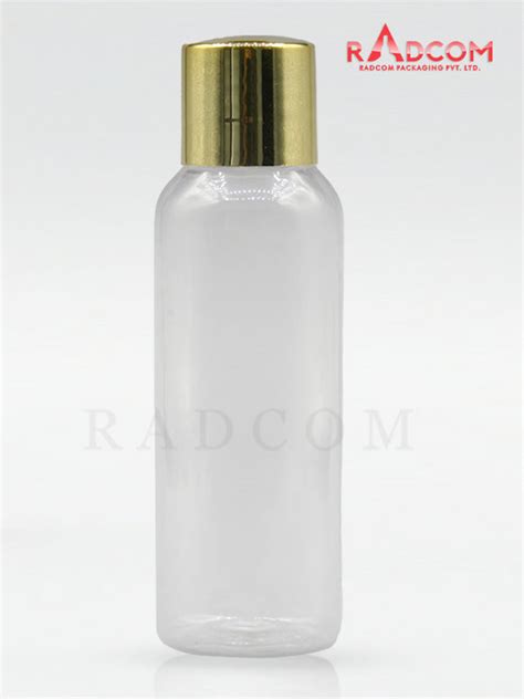 Ml Boston Clear Pet Bottle With Shinny Gold Screw Cap