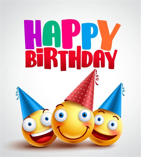 Happy birthday celebrant with happy friends, funny vector banner design ...