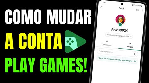 Como Mudar A Conta Do Google Play Games Youtube