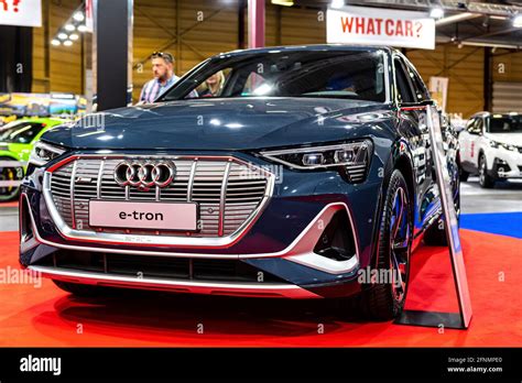 Riga Latvia Sep New Audi E Tron Premiere At A Motor Show