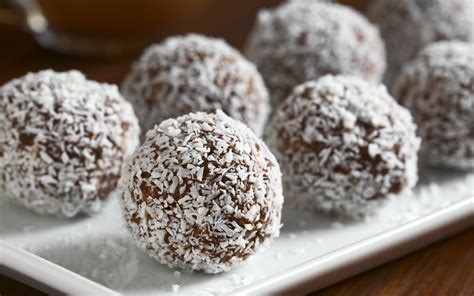 peanut butter balls rolled in coconut