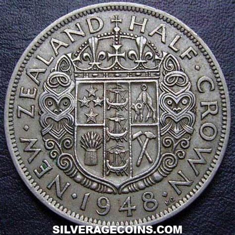 George Vi New Zealand Half Crown Silveragecoins