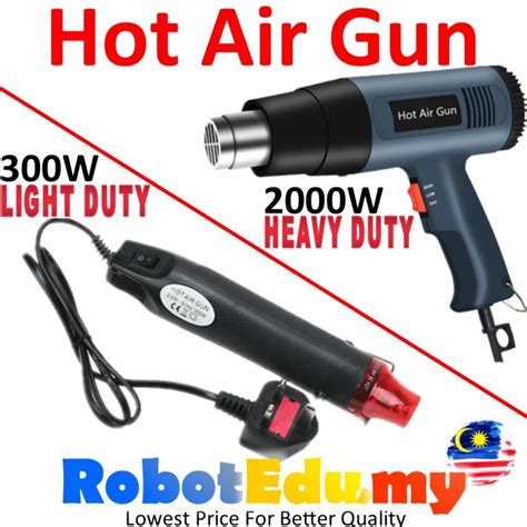 300W Light 2000W Heavy Duty Hand Hold Hot Air High Temperature Heat Gun Blower Shrink Gun With