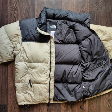 THE NORTH FACE NUPTSE 700 Vintage Retro Down Puffer Jacket Biege