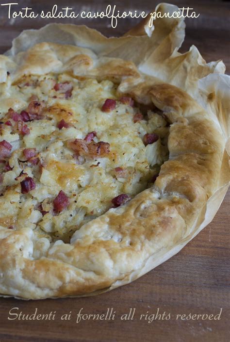 TORTA SALATA CAVOLFIORI E PANCETTA Con Pasta Sfoglia Ricetta Facile