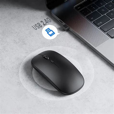 YJHBCYWM Wireless Silent Rechargeable Mouse Portable 2 4G USB Optical