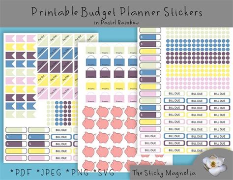 Printable Budget Planner Stickers - Etsy