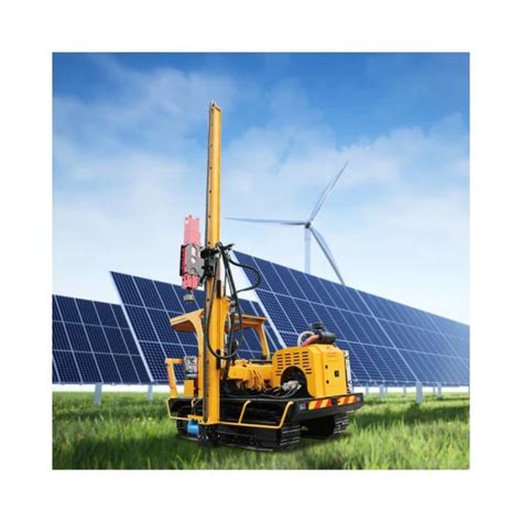 Crawler Pneumatic Hydraulic Photovoltaic Piling Drop Hammer Solar Piles