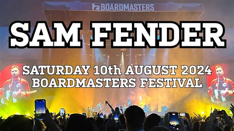 Sam Fender Boardmasters Festival Th August Samfender