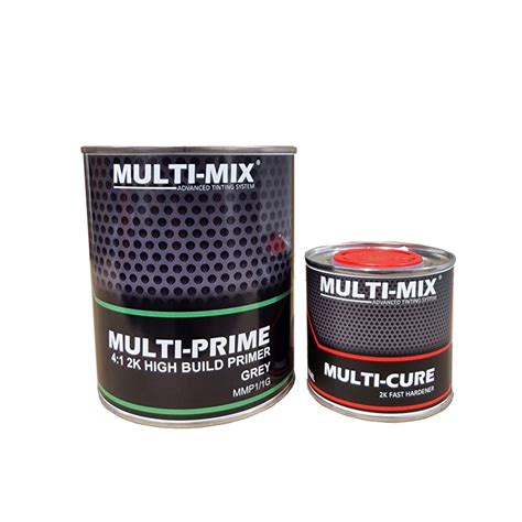 Multi Mix Multi Prime 2k High Build Primer 125lt Kit Grey Car Colour Services