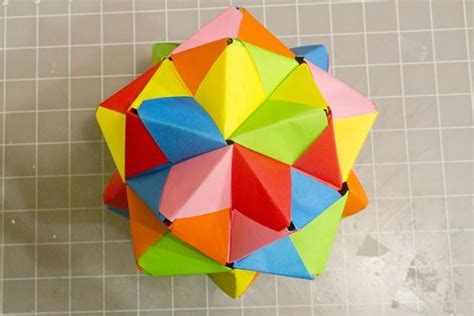 Modular Origami How To Make A Cube Octahedron And Icosahedron From Sonobe Units Math Craft