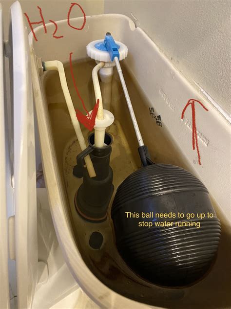 How do I stop water from entering this black piece in the toilet tank