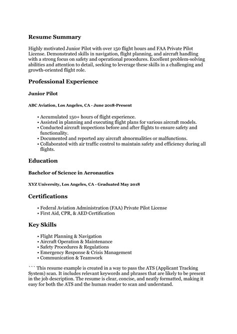 Pilot Resume Examples And Templates For 2024 Resume Buildr