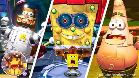 All Robot Bosses Spongebob Battle For Bikini Bottom Rehydrated No Hot