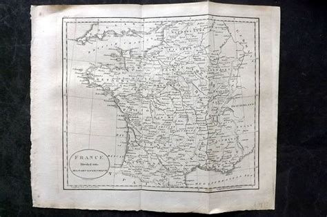 Guthrie 1808 Antique Map France Divided Into Military Governments