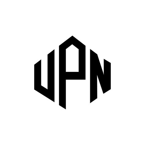 UPN letter logo design with polygon shape. UPN polygon and cube shape ...