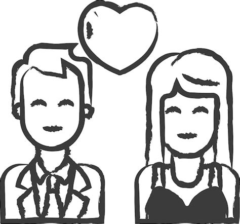 Premium Vector Couple Hand Drawn Vector Illustration