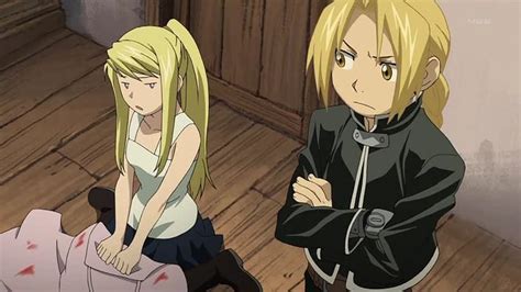 Fma Brotherhood Rush Valley Screencaps Edward Elric And Winry