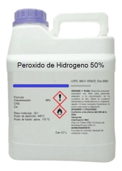 Peróxido De Hidrógeno 50 Galon 4 Lt L a 15000 RVREACTIVOS