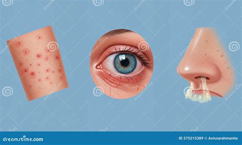 Allergic Runny Nose Sick Virus Outline Pictogram Nasal Medical