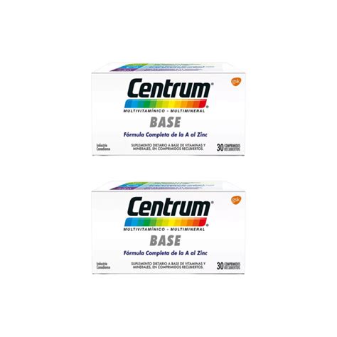 Combo X2 Centrum Base Multivitaminico 30 Comprimidos SelmaDigital