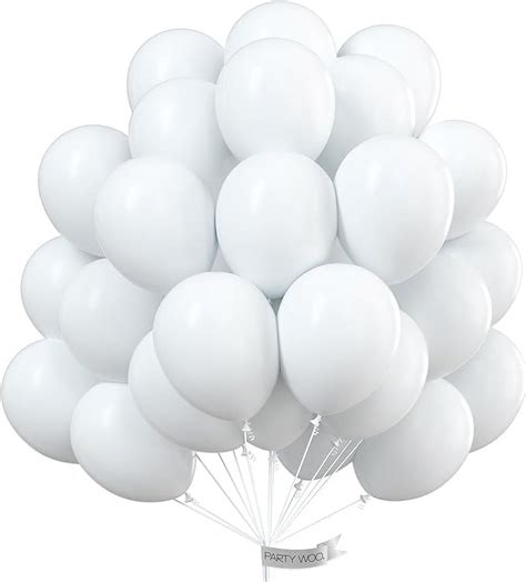 Partywoo Pcs Inch White Balloons For Garland Arch Party