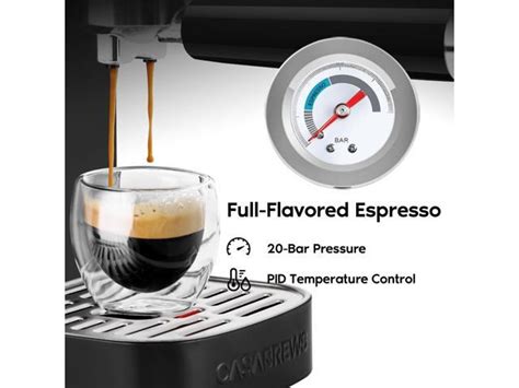 Casabrews Bar Espresso Machine Semi Automatic Coffee Maker With Milk