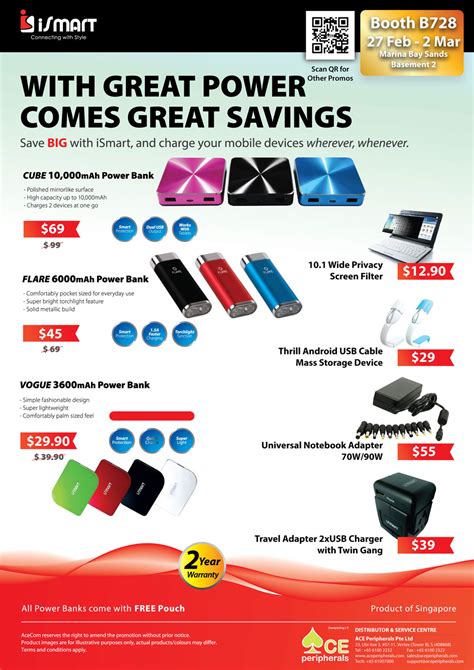 ISmart Power Banks Brochures From IT Show 2014 Singapore On Tech Show