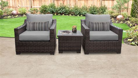 River 3 Piece Outdoor Wicker Patio Furniture Set 03a