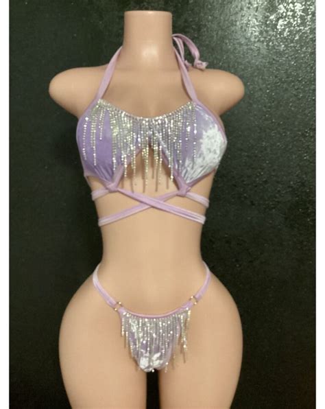 Rhinestone Fringe Bikini Ultravixen Dancewear